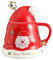 LUVYIMO Keramikbecher Weihnachtsbecher Weihnachtsgeschenkbecher Weihnachtswasserbecher Weihnachtskeramikbecher ​Löffel Mit Deckel (Navy blau)