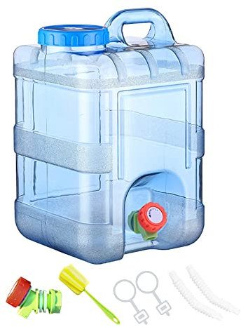 Starnearby Tanica per Acqua con Rubinetto, Serbatoio per Acqua Potabile, Contenitore per Acqua da Campeggio, Bidone Acqua con Rubinetto di Ricambio, Tubo e Spazzola per attività all'aperto (15 l)
