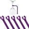 Zaky Weinglas Stielhalter für Geschirrspüler Aufsatz Küche Gadget Silikon Geschirrspüler Safe Aufsatz (Purple/10 Stück)