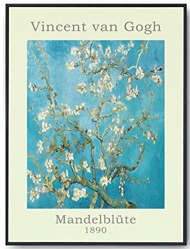 JOPRICO Vincent van Gogh Poster - Mandelblüte - Ausstellungsposter 50x70 cm - mattes Galeriepapier