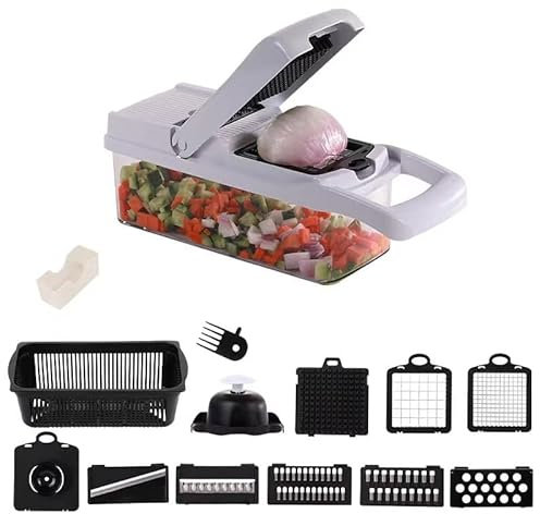 Kitchen Tools & Gadgets Mandoline Fruit Onion Potato foood Vegetable Chopper Slicer Cutter Dicer (White)