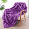 Exclusivo Mezcla Extra Large Soft Fleece Throw Blanket, 127x178 CM Stylish Jacquard Throw Blanket for Couch, Fuzzy Cozy Lightweight for All Season, Tie-dye Purple