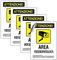 EVM 4 Cartelli Videosorveglianza Adesivi Area Videosorvegliata in PVC Morbido impermeabile (4-100x150)