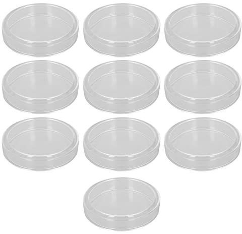 10Pcs Glass Petri Dishes with Lids, 94 x 85mm Deep Sterile Petri Dishes Autoclavable High Borosilicate Glass Cell Culture Dish Petri Dish, Petri Dish Accessories for Lab Science Experimen