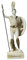 Achilles Griechischer Held König mit Schild und Speer Statue Skulptur