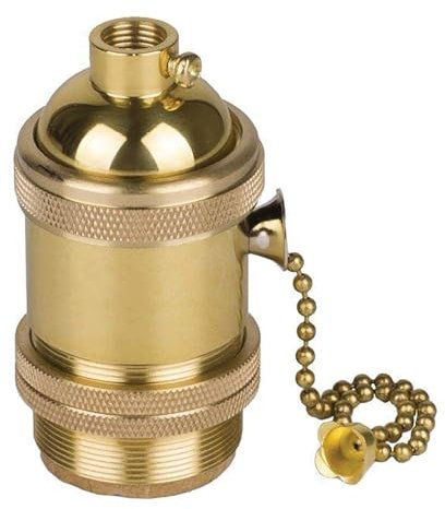 Pendent Light Fitting, Pendant Lamp Holder Bronze Finish Ceiling Light Fitting with Adjustable Chain, Heat-Resistant Light fitting Lamp Holder for Cafes, Hotels, Bedrooms, Kitchens