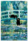 Geataych Vkyzqoj Leinwandbild, Motiv: schwarze Katze, berühmte Ölgemälde, Monet-Blumen, Poster, lustiger Blumendruck, Bauernhaus, ästhetische Raumdekoration für Wohnzimmer, Schlafzimmer, Badezimmer,