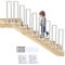 U-förmiger Handlauf, Treppengeländer Innen, Treppengeländer Außen, Handlauf Treppe, Geländer Außen, Nordic Moderner Rutschfester Dekorativer Zaun für Villen, Balkone, Flure (35 * 20, Weiß)