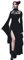 YUDATPG Sexy Split Dress for Women Lace Long Flare Sleeve Mermaid High Neck Waist Halloween Gothic Witch Cosplay Maxi Dress (UK, Alpha, L, Regular, Regular, Black)