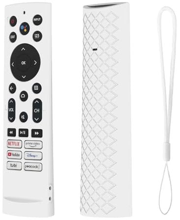 JCMOYUTY Silicone Remote Case for Hisense U8 TV Remote, ERF3A90,U7G U9G Series 4K ULED Remote Skin, Glow Green