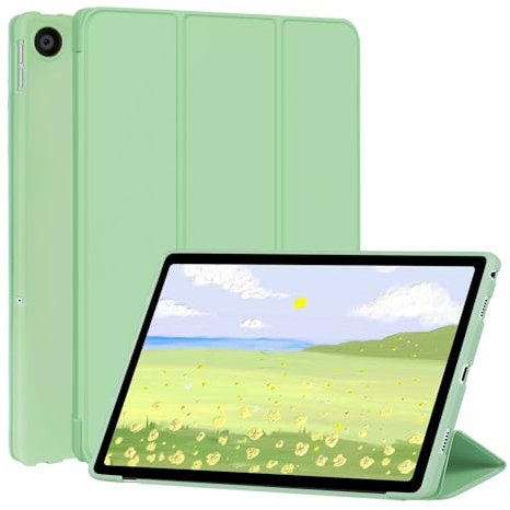 FANSONG Case for Lenovo Tab M10 Plus (3rd Gen) 2022, Tablet Cover for Lenovo M10 Plus 10.6 inch TB-125F TB-128F TPU With Auto Wake/Sleep Magnetic Closure Smart Cover Flip Stand Lightweight (Green)