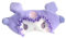 HOOKTA Kitty Kuromi Blackout Augenmaske Kulomi Flanell Reise Augenmaske Seitenschläfer Augenabdeckungen zum Schlafen mit Verstellbaren Riemen Schlaf Reise Augenabdeckung (Lila) (Lila)