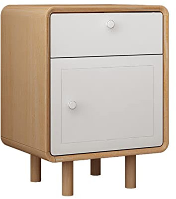 SAyfur Beistelltisch, Nachttisch, Nachttisch aus Holz, Sofa-Beistelltisch mit Tür, Schubladen und 4 Beinen, Nachttisch, Kaffee- und Teetisch für Wohnzimmer, Schlafzimmer Full of Stars