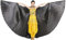 MUNAFIE Unisex Isis Flügel für Erwachsene Bauchtanz Flügel Umhang mit Stöcke Halloween Kostüm Bauchtanz Kostüm Damen für Karneval Cosplay Party Schwarz