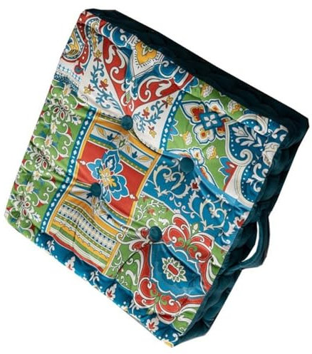 ILiemao Sitzkissen für Stuhl Garten küchenstuhl Boden draußen, Outdoor 40x40, sitzkissen mit Griff, stuhlkissen für Bank, sitzauflage, bodenkissen Boho, sitzerhöhung Stuhl, sesselauflage(@7)