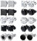 LOCCY 10 Paar Diamant Ohrringe für Männer Herren Ohrringe Ohrstecker Silber Schwarz Cubic Zirkonia Jungen Ohrring Quadratische Herren Ohrring Ohrstecker für Männer Frauen Mädchen 8MM (Silber B)
