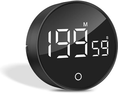 OQIMAX Küchentimer Magnetischer, Große LED Digitaler Countdown Countup Timer mit 3 Lautstärkestufen, Digitale Zeitschaltuhrfür Kinder Hausaufgaben, Kochen, Fitness, Klassenzimmer, Backen Lernen