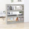 UJCHVHN Regal Bücherschrank Raumteiler Beton Grau 100x30x103cm Bücherregale & Standregale