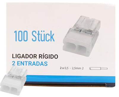 Maxled, Light is Led! Verbindungsklemmen,Klemmen 2 Polig Leiter, 100 Stück Kabelverbinder Kabelklemmen für Alle Leiterarten Weltweit,Anschlussklemmen Strand Wire:0.5-2.5mm² PCT-212