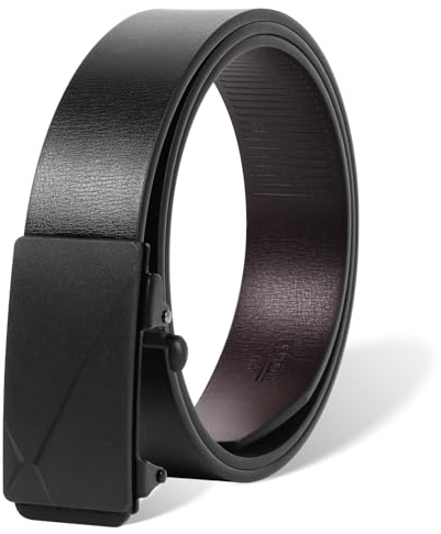 Chyaya Men's Belt Leather,Ratchet Belt for Men,Adjustable Leather Ratchet Belt 3.5cm Trim To Fit,Men’s Automatic Buckle Belt Suit For Jeans Casual,Formal,Work Wear