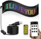 HOHOVYVY Programmierbares LED-Anzeigeschild Zweizeilige Digitale Nachrichtentafel RGB-Banner Für Taxi Rückseite(20 * 64（102 * 348mm）)