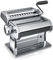 Arendo - Nudelmaschine Pasta Maker – Edelstahl – Nudelpresse – 7 einstellbare Stärken - manuell - Duplexvorsatz für Tagliolini Spaghetti Fettuccine Tagliatelle 2mm und 6 mm - Silber
