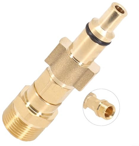 Gdfnmogo Bajonettadapter für Lavor für Parkside Hochdruckreiniger, Lanzenreiniger, M22-Stecker, Messing-Stecker, 160 bar, 30 l/min, 60 °C maximale Temperatur