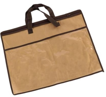 YWJLQH Aufbewahrungslösung für Decken, Kleider-Organizer mit stabilen Griffen, Schrank-Organizer für Textilien, Braun