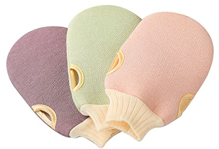 VICASKY 2pcs Bath Towel Gloves Exfoliating Gloves Shower Mittens Body Exfoliating Massager Light and Back Massage