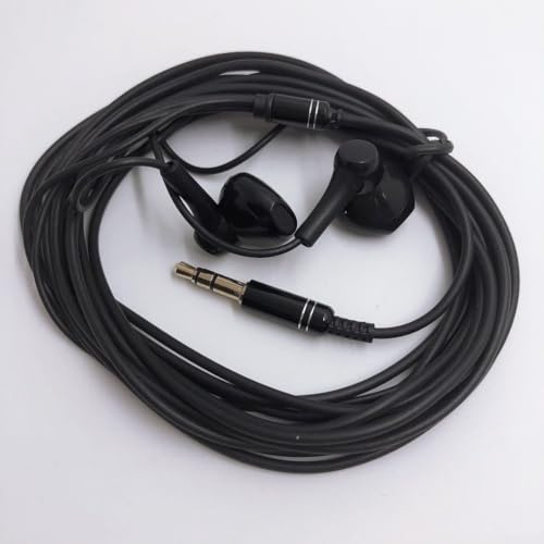 ZAMETTER Auriculares de 3 metros de largo con graves claros y cómodo diseño ergonómico para uso móvil (negro)