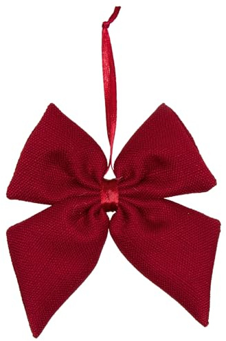 Halbach Riesenschleifen Set, 15 cm x 17 cm, 4 Stück, rot | Rote XXL-Riesenschleife bleicht nicht aus und färbt nicht ab, für Indoor und Outdoor als Baumschmuck und Weihnachtsdeko