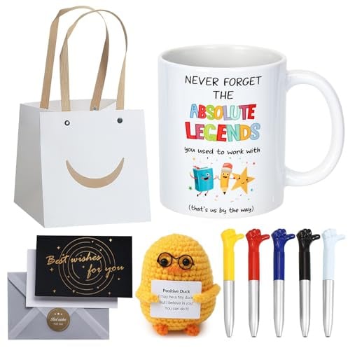 Defresit Leaving Gifts for Colleagues Women, New Job Gift for Women, Goodbye Good Luck Gifts for Colleagues Boss Friends, Leaving Presents for Work Colleague Men Women(White)