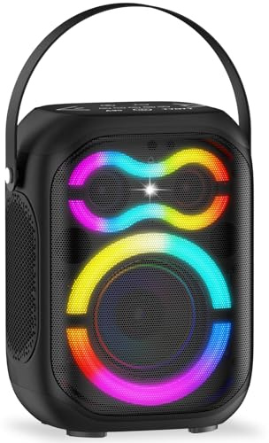 TYOTY Portable Bluetooth Speakers 80W Big Powerful Wireless Outdoor Loud Stereo Deep Bass Sound Boombox TWS Home Party Speaker with Subwoofer LED Lights