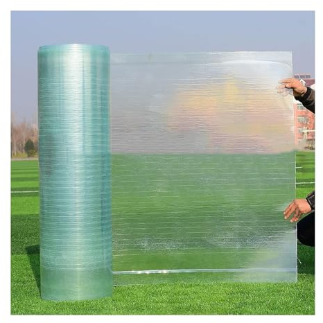 Feuille de toiture transparente, Panneaux de toit en fibre verre polycarbonate plusieurs tailles(WxL:1x20m)