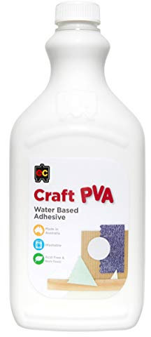 Colla vinilica a base d'acqua a base di acqua, 2 litri, colore trasparente