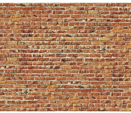 decomonkey Fototapete selbstklebend Steinwand Stein 392x280 cm XXL Selbstklebende Tapeten Wand Fototapeten Tapete Wandtapete klebend Klebefolie Ziegel Ziegelwand