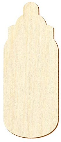 Holz Babyflasche - Deko Basteln 3-50cm, Größe:27cm, Pack mit:1 Stück