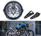evomosa Universal Motorrad Frontscheinwerfer, 6'' Halogen Scheinwerfer mit Lampenschirmabdeckung Retro für Cafe Racer Bobber Chopper CG125 GN125 (Weiß)