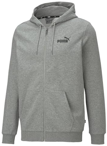 Puma Herren ESS S Logo FZ Hoodie TR Pullover, Medium Gray Heather, M