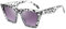 FEISEDY Cat Eye Sonnenbrille Damen Groß Vintage Katzenaugen Mode Brille Square Cateye mit UV400 Schutz B2473, Leopard Rahmen & Graue Linse