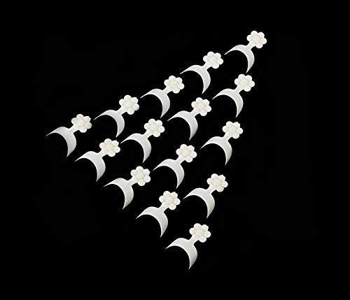 Kiara World 500 x French Short False Fake Nail Art Half Cover Crescent Tips White Acrylic UV Gel Wrap Edge