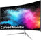 Z-Edge Monitor Pc Curvo 24'', 75Hz, FreeSync, FHD (1920x1080), Monitor Ufficio Bianco con HDMI Cavo, Schermo Gaming 2800R VA Frameless, Inclinazione Regolabile, 178° Angolo Visione, VGA+HDMI, Eye-Care