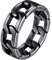 U7 Herren Massiv Kettenring Cuban Link Vintage Grau Bandring Panzerkette Fingerring Hip Hop Rock Rapper Statement Ring Modeschmuck Street Style Accessoire für Männer Jungen(Ring Größe 54.4)
