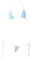 SINMIUANIME Femmes Style Japonais Anime Lingerie Sexy Bleu/Rose Rayé Micro Bikini Cosplay Soutien-gorge et Culotte, 292 bleus, L