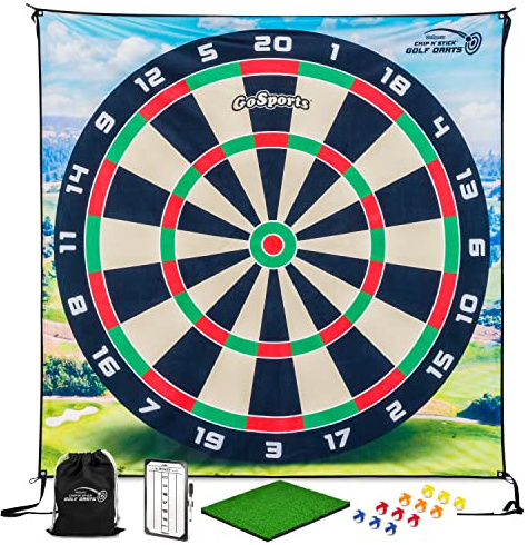 GoSports Chip N' Stick Golfspiele mit Chip N' Stick Golfbällen - Riesige Größe Ziele mit Splittermatte - Wählen Sie Classic, Darts oder Inseln