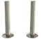 UK Radiators Silver Nickel Radiator Pipe Sleeve - Brushed Silver Nickel Finish - 130mm Brass Pipe Sleeves - Perfect Addition to Any Interior Design