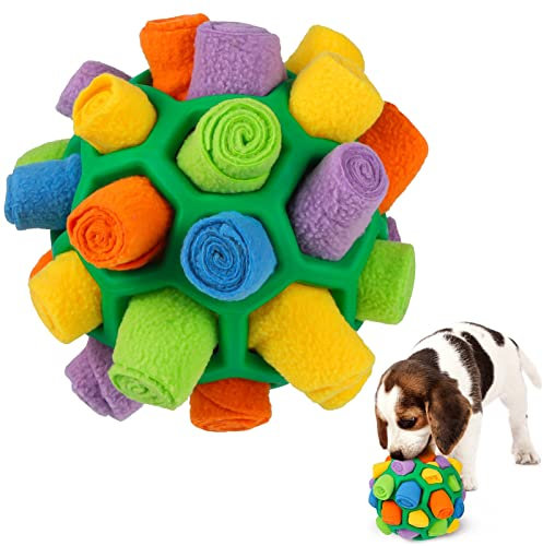 FANTESI Snuffle Ball for Dogs Toys, Interactive Dog Puzzle Toys Educational Foraging Toy Slow Feeder,Bite Resistant Pet Snuffle Ball Toy Dog Toys for Puppy Small Medium Size Dogs