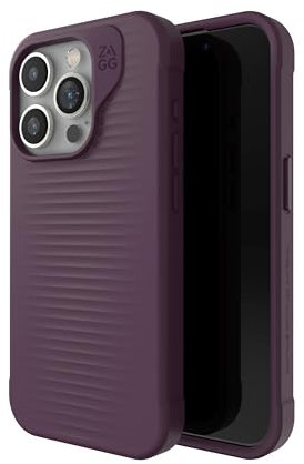ZAGG Luxe Snap iPhone 15 Pro Hülle - schützende Handyhülle, Fallschutz (3 m), strapazierfähiges Graphen-Material, schlanke und leichte MagSafe-Handyhülle, Pflaume