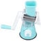 Cheese Grater, Tabletop Drum Grater Esay Operation 4 in 1 Blue Food Grade Manual Vegetable for Onions