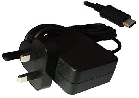 Power4Laptops AC Adapter Laptop Charger Power Supply (UK Plug) Compatible With Samsung Chromebook Plus XE525QBB-K01US
